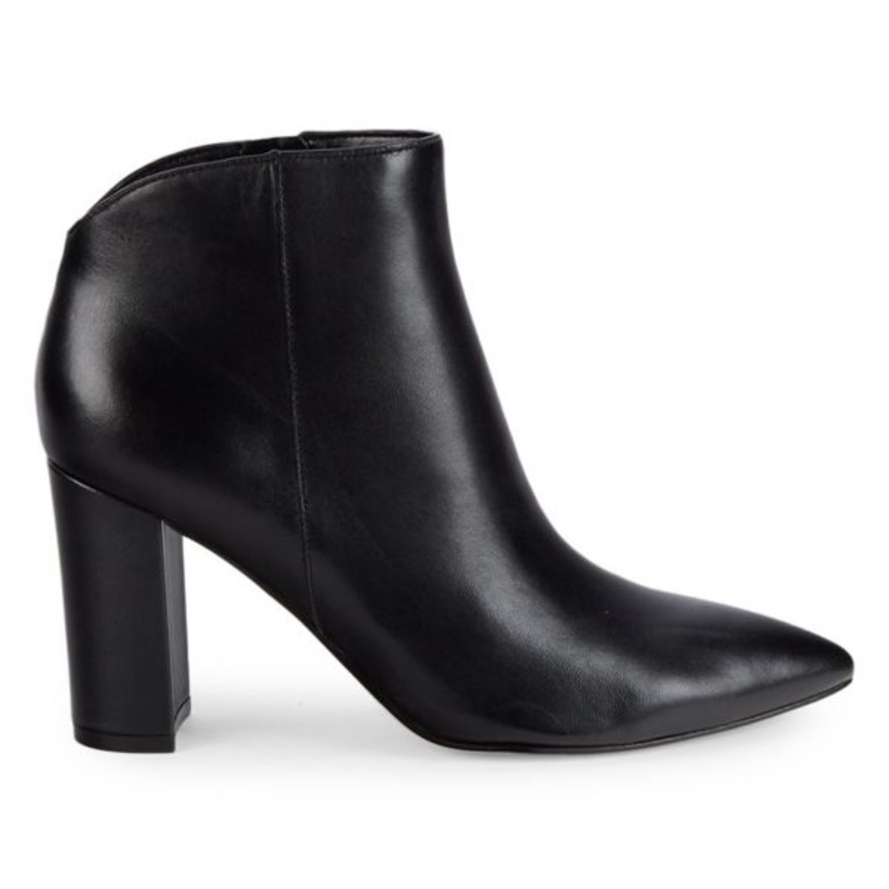 Marc Fisher Unno Point-Toe Leather Booties size 10